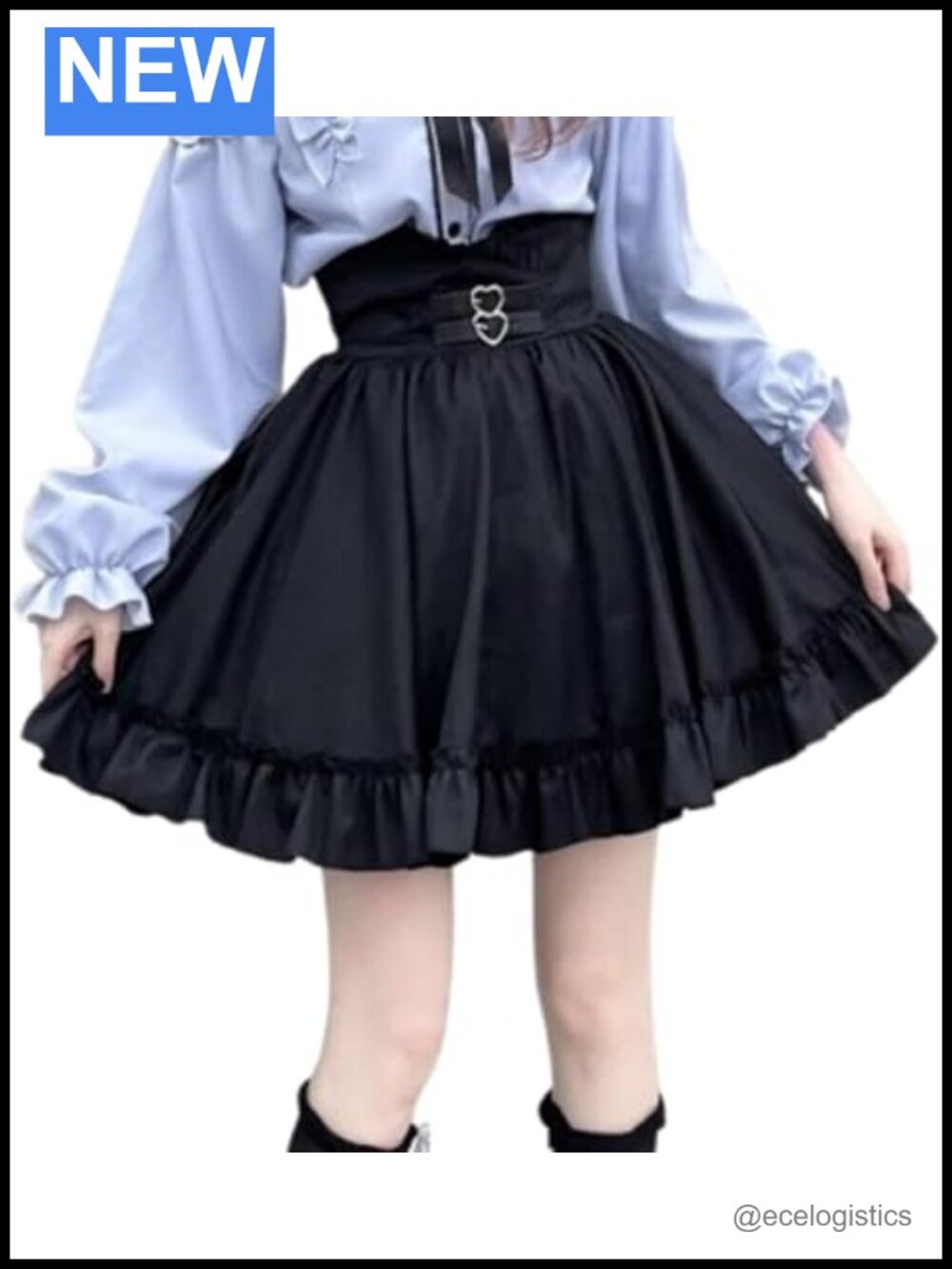 A-Line Mini Skirt Ruffle High Waist Kawaii Lolita Cosplay Harajuku